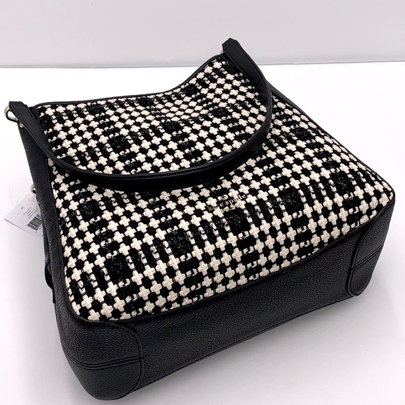 Kate Spade Leila Tweed Medium Triple Compartment Shoulder Bag Tote - Picture 5 of 16